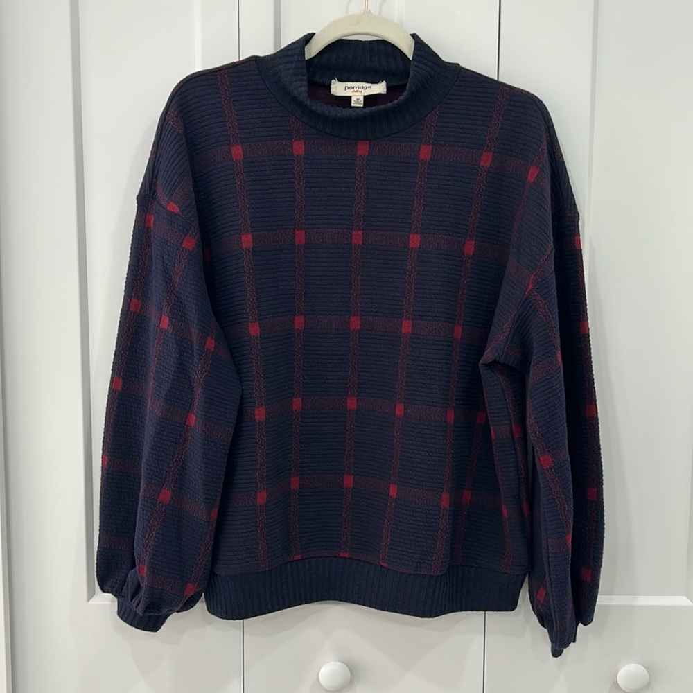 Anthropologie Porridge Puff Sleeve Sweatshirt Size M
